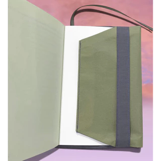 ปกหนังสือผ้า งานแฮนด์เมด โทนสีเรียบขนาดA5(ใส่หนังสือขนาดไม่เกิน14.5 x 21 ซม.ได้)