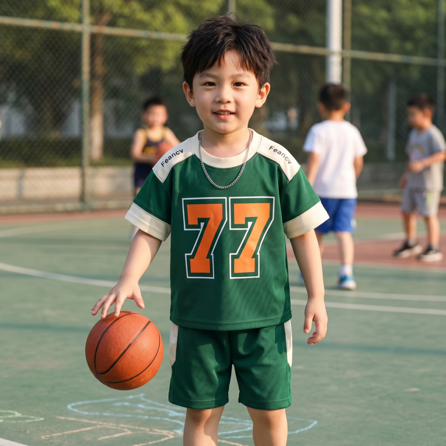 ⚽  [ราคาถูกที่สุด] ชุดออกกำลังกายเด็ก ชุดกีฬาเด็กชุดเด็กแขนสั้นขาสั้น DA-R 和 DA-R