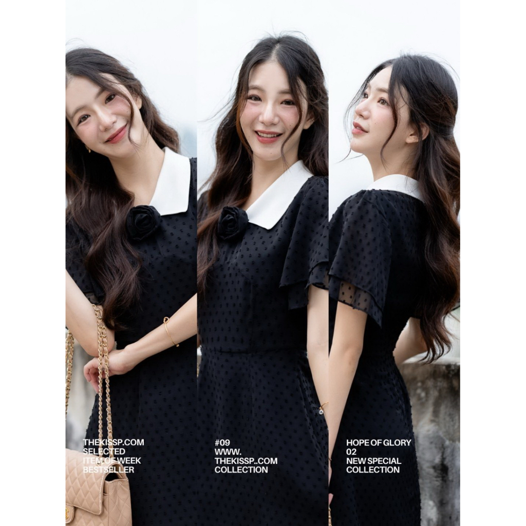 GLORY of HOPE'dress + FREE rose ribbon PIN เข็มกลัดกุหลาบถอดออกจากชุดได้