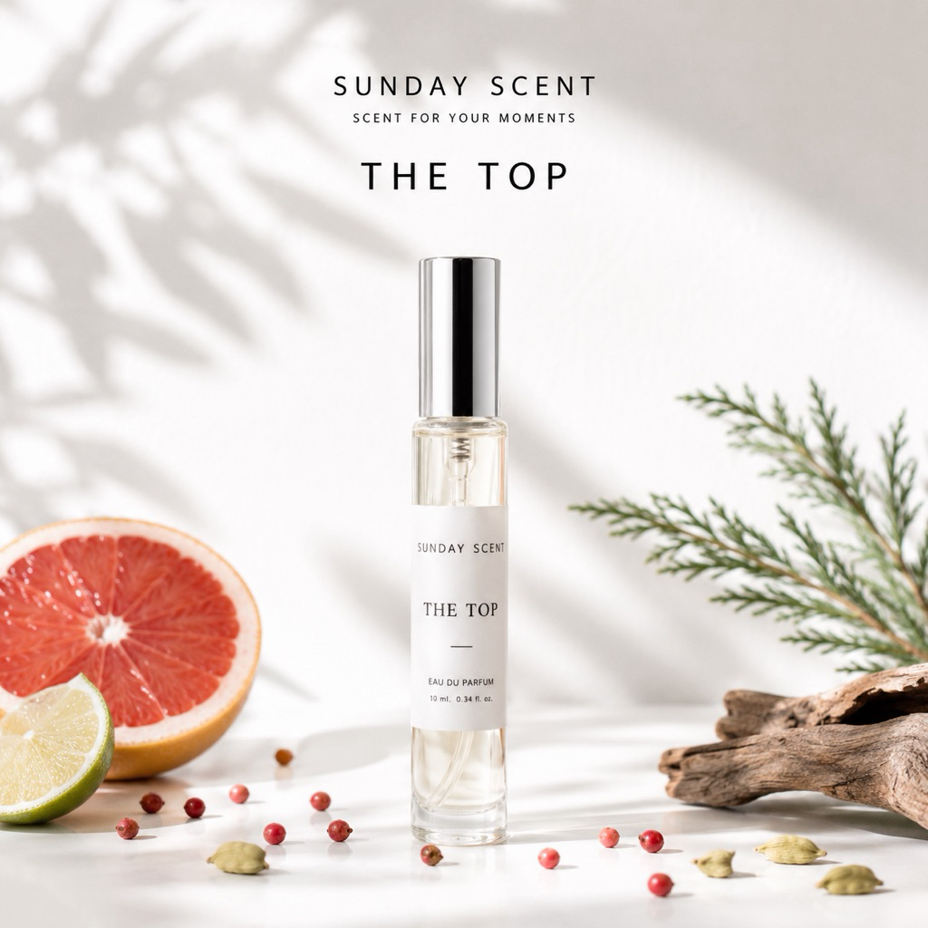 Sunday Scent - THE TOP Eau de Parfum 10ml | น้ำหอมกลิ่นสะอาด มั่นใจ สุภาพ สำหรับผู้ชายและทุกเพศ | ไม่มีกล่อง