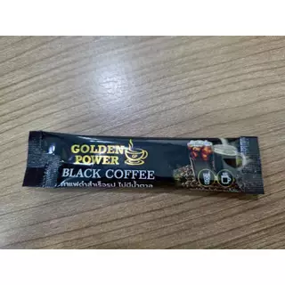 NEW!! กาแฟดำ ไม่มีน้ำตาล ตราโกลเด้น เพาเวอร์ (Golden Power Black Coffee) 25ซอง/ถุง
