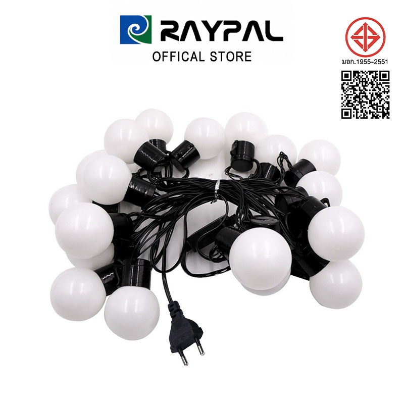 [ปลั๊กสองขา รุ่น] ไฟตกแต่ง ไฟเชอรี่/ไฟประดับ/ไฟตกแต่งห้อง LED ความยาว 10 เมตร กันน้ำได้ แสงสีเหลืองอบอุ่นนุ่มนวล โคมไฟสี