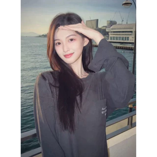 BY IRA (2515) Acne Pocket Top เสื้อแขนยาวสกรีนตัวอักษรด้านหน้า ใส่ลำลอง เนื้อผ้านิ่ม