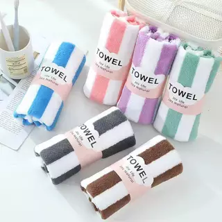 พร้อมส่ง ผ้าเช็ดผม ผ้าเช็ดหน้าขนาด35X75 ยกแพ็ค5ผืน ผ้านิ่ม ซับน้ำดี