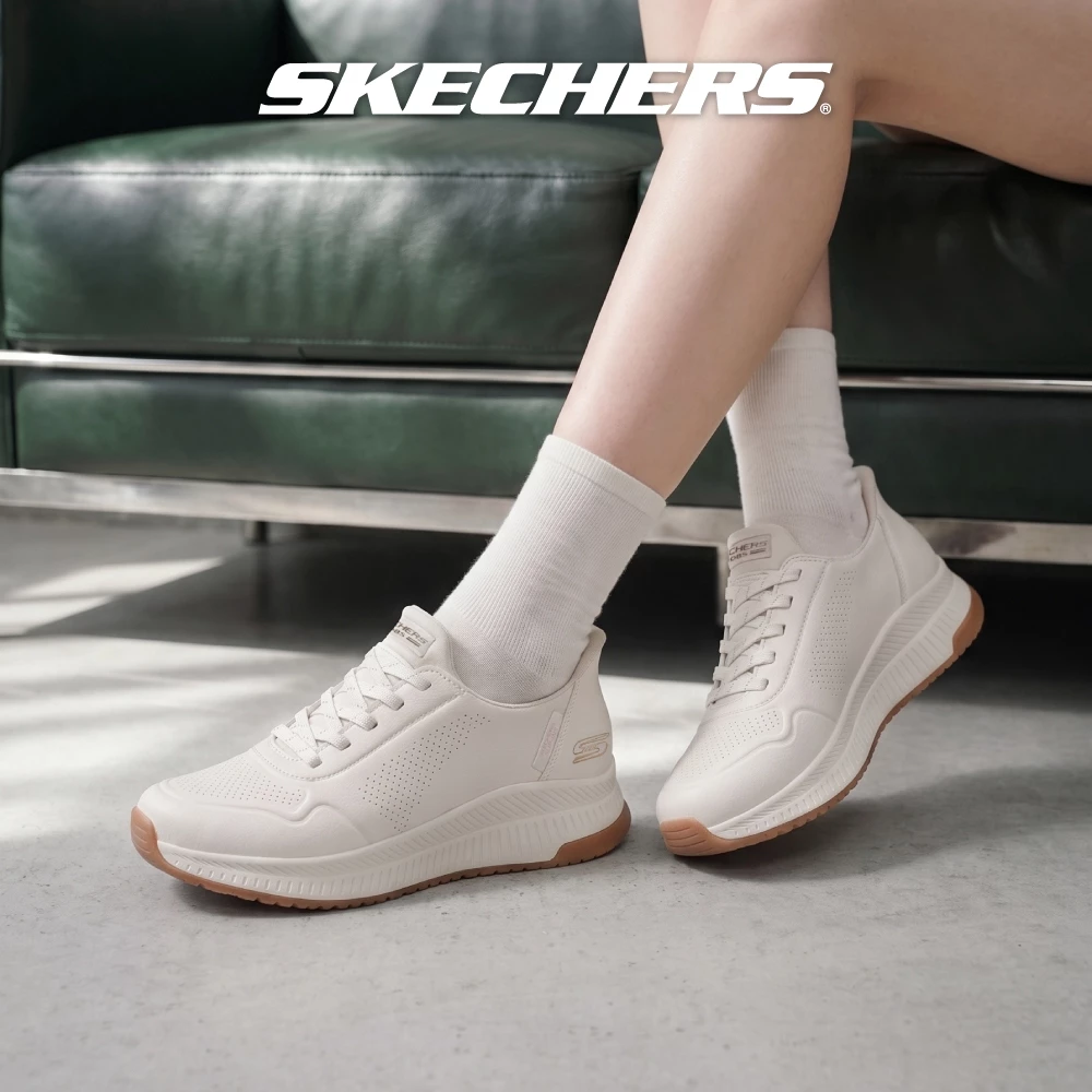 Skechers สเก็ตเชอร์ส รองเท้าลำลองผู้หญิง Women Slip-Ins BOBS Sport Squad 4 Key Look Casual Shoes - 117740-WHT