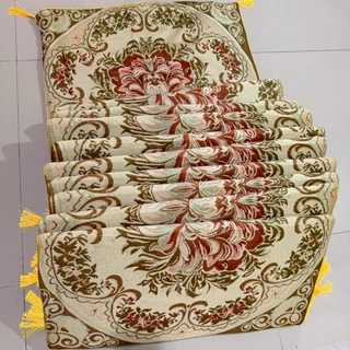 อาสนะ ลายหลุยส์ ( ยกแพ็ค 10ผืน ) อาสนะพระ เบาะรองนั่งพระ ถูกสุดๆ (คละลาย)