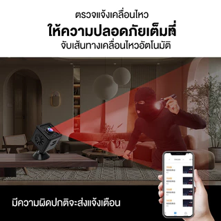 【รับประกัน 5 ปี】กล้องจิ๋ว WiFi เฝ้าระวังอัจฉริยะแบบพาโนราม่า แบตเตอรี่บิ้วอิน กล้องวงจรปิด กล้องวงจรปิดไร้สาย