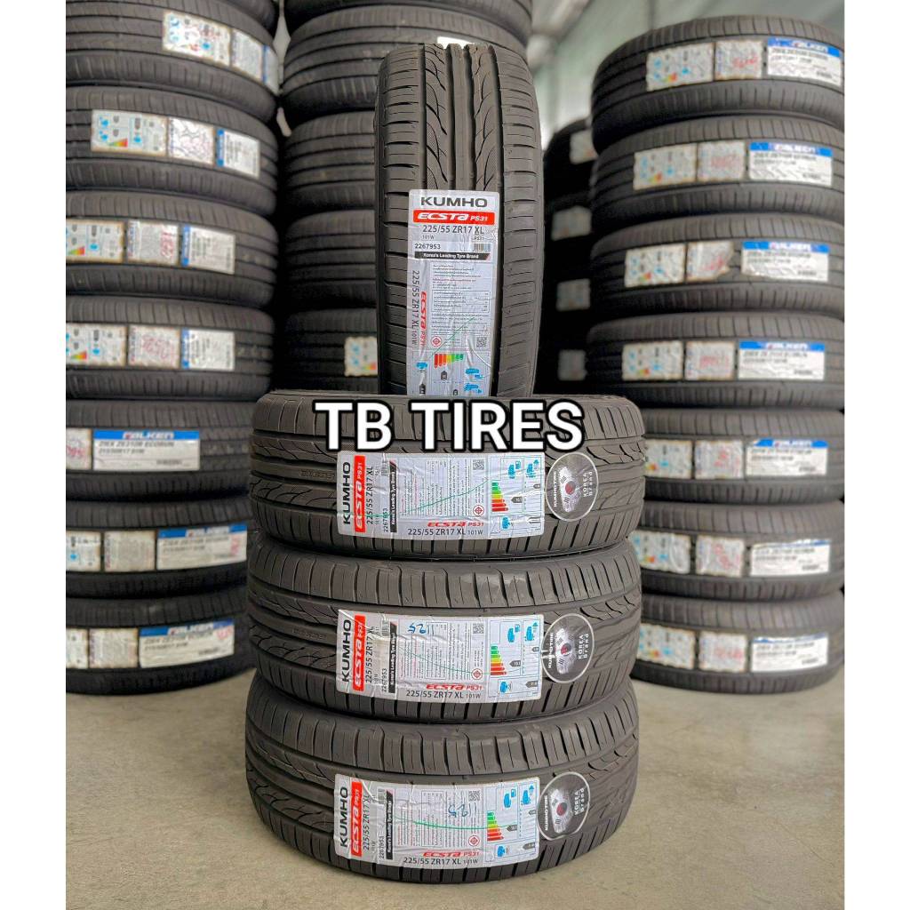 ยางรถยนต์ 225/55R17 ECSTA PS31 XL 101W // KUMHO (ยางใหม่ปี 2025)