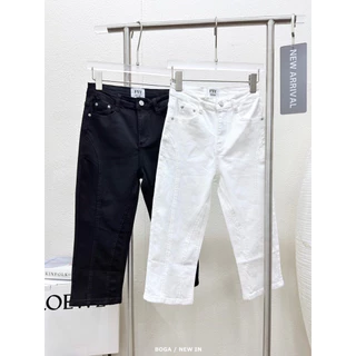 📍พร้อมส่ง📍62056 🇰🇷FSY🇰🇷 Relax Stretch Capri Denim ไอเทมกางเกงยีนส์สีเบสิคทรงคาปรีสุดฮิต ให้ลุคดูเรียบหรู