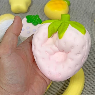 พร้อมส่ง - สกุชชี่ ผลไม้ ขนมปัง นุ่มหนึบ บีบคลายเครียด คืนตัวช้า สกุชชี่ (Squishy) (มีหลายแบบ) AA-22