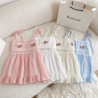 เสื้อส่ายเดี่ยวอก 34-44 แต่งฉลุหน้าผูกสายเอง ( Anna )