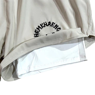 กางเกงวิ่งเข้มแข็ง V.4 Cream Fight gear @khemkhaengrunningclub V.4 Fight gear “สีครีม” ฟอนต์หน้าหลังรีเฟล็ค Fight gear