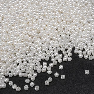 ลูกปัด ABS เลียนแบบมุกทรงกลมความเงาสูง 3-25mm สำหรับทำสร้อยข้อมือ สร้อยคอ และเครื่องประดับ DIY