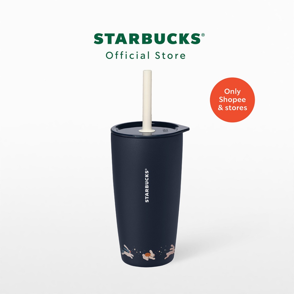 Starbucks Stainless Steel Bunny Bake Off Cold Cup 16oz. ทัมเบลอร์สตาร์บัคส์สแตนเลสสตีล ขนาด 16 ออนซ์ A11184701
