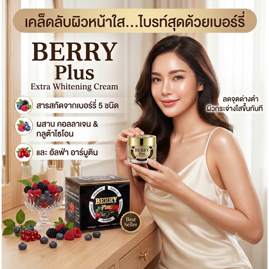 4K Berry Plus Extra Whitening Cream 20 g.