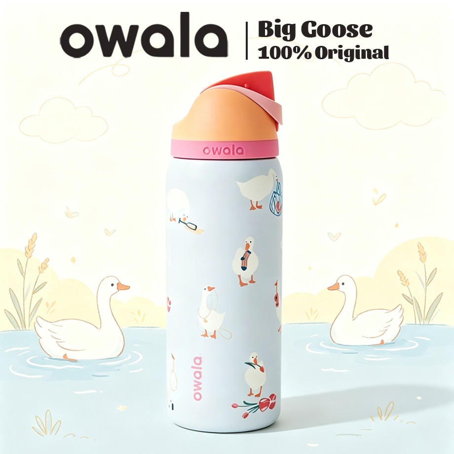 Owala UO Exclusive Silly Goose FreeSip 32oz(945ml) กระติกน้ำสแตนเลส กันรั่ว พร้อมหลอด