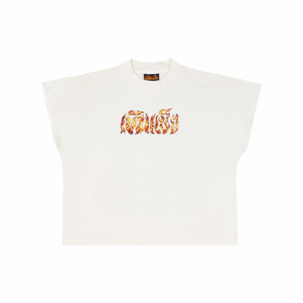 เสื้อเข้มแข็ง เข้มแข็ง ”เข้มแข็งทั้งกายและใจ“ “ทรงเสื้อกุดครอปขาวเฟด“
