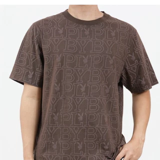 PLAYBOY 07PBเสื้อยืด C เสื้อผ้าผู้ชาย/เสื้อ/เสื้อยืดสีน้ำตาล รุ่น P1MT269TB045BR