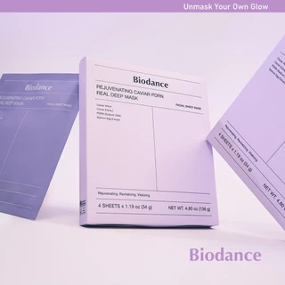 มาส์กหน้า BIODANCE คาเวียร์ PDRN เนื้อเจล ใช้ค้างคืน ฟื้นฟูผิวให้เต่งตึง กระจ่างใส 1 กล่อง 34g (4 ชิ้น)