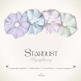 Belynda ♥ Scrunchies ♥ Stardust Symphony ยางรัดผมโดนัท ประดับเพชรแฟชั่น หรูหรา วิ๊บๆวับๆ