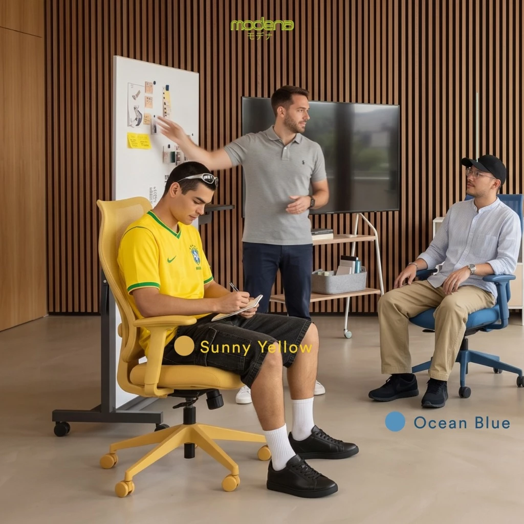 Modena Vibe เก้าอี้ทำงาน Ergonomic พนักพิงตาข่าย Lumbar ปรับได้ แขน 3D เอนล็อกได้ รับ 130 กก. thumbnail 6