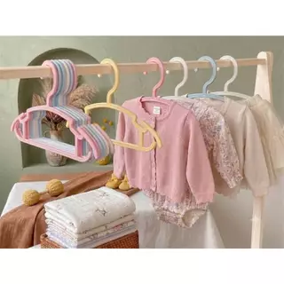 (แพ็ค20 ชิ้น) ไม้แขวนเสื้อเด็ก มินิมอล สีสวย น่ารัก