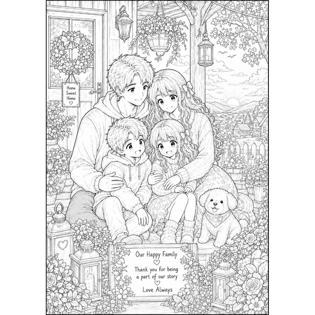 Sale สมุดระบายสี Cozy family ภาพสวยมากกกกก รูปที่ 6