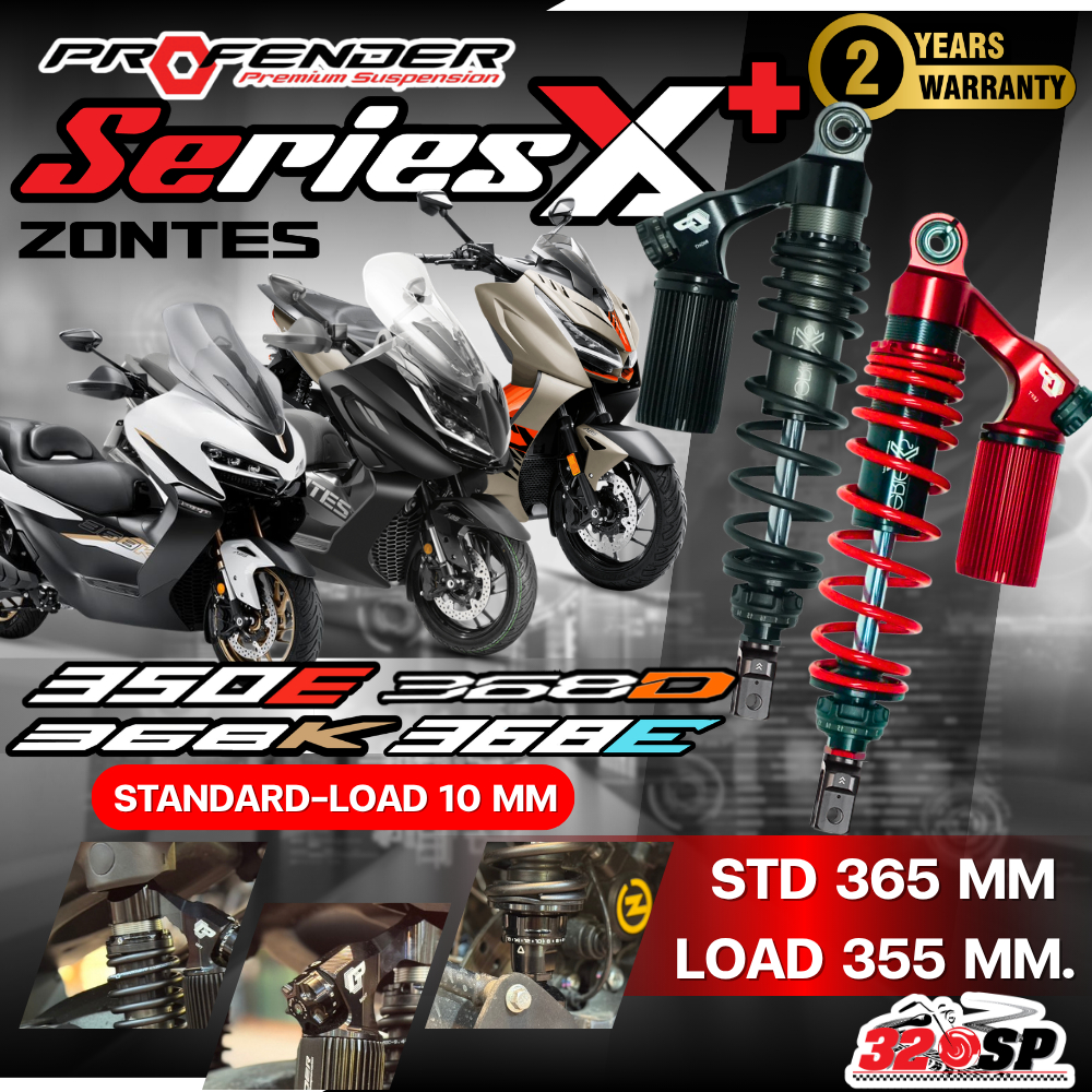รับประกัน 2 ปี!! โช๊คหลัง PROFENDER X-SERIES PLUS ZONTES 350E / 350D / 368E / 368D / 368K ส่งไว!! 32