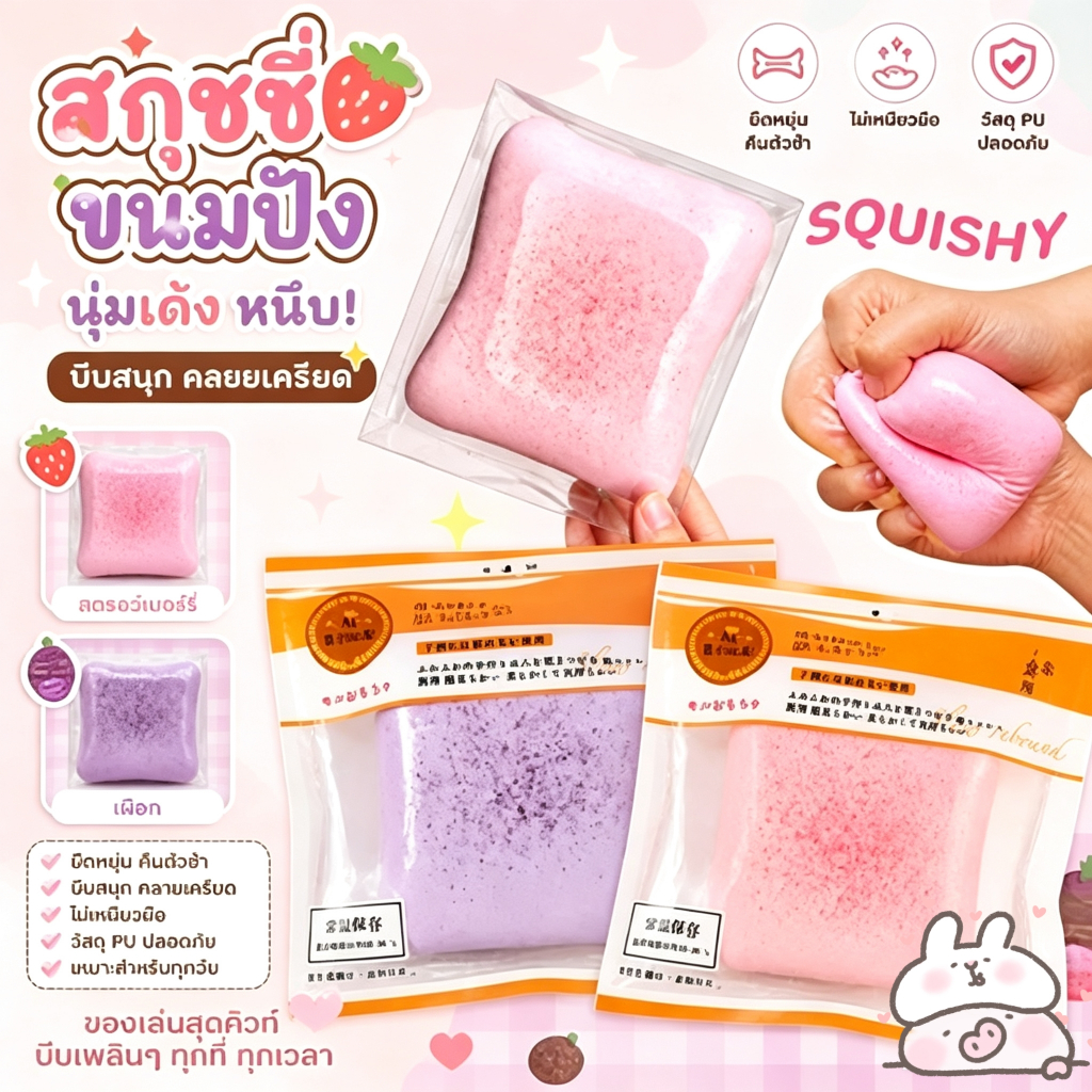 ของเล่นบีบอัด หยิก ฟื้นตัวช้า จำลองอิฐนม นุ่มเปียกซุปเปอร์ ของเล่นบรรเทาความเครียด ของขวัญสุดน่ารัก