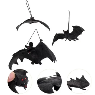 ค้างคาวปลอม ค้างคาวยาง ตกแต่ง ปาร์ตี้ ฮาโลวีน บ้านผีสิง Fake Rubber Bat Halloween Party Decorations Ghost Haunted House