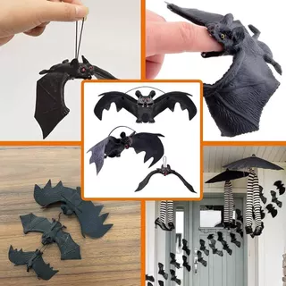 ค้างคาวปลอม ค้างคาวยาง ตกแต่ง ปาร์ตี้ ฮาโลวีน บ้านผีสิง Fake Rubber Bat Halloween Party Decorations Ghost Haunted House