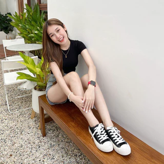 KANGOL Cookie Sneaker รองเท้าผ้าใบ Unisex ผูกเชือก น้ำหนักเบา รองเท้าแฟชั่น รองเท้าลำลอง รองเท้าใส่เที่ยว 69522001