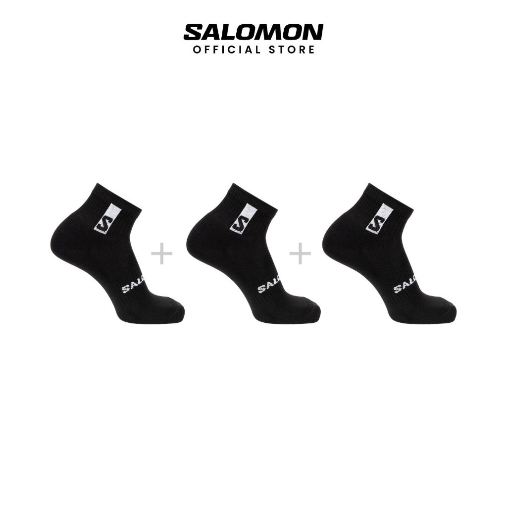 SALOMON EVERYDAY ANKLE 3-PACK Unisex Sportstyle Socks ถุงเท้า Official Store