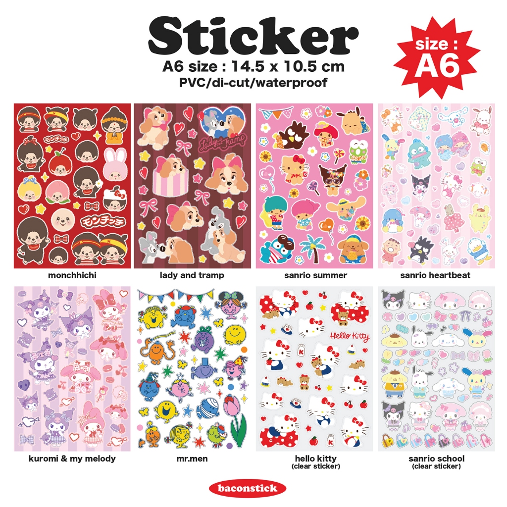 Sticker - size : A6 สติ๊กเกอร์