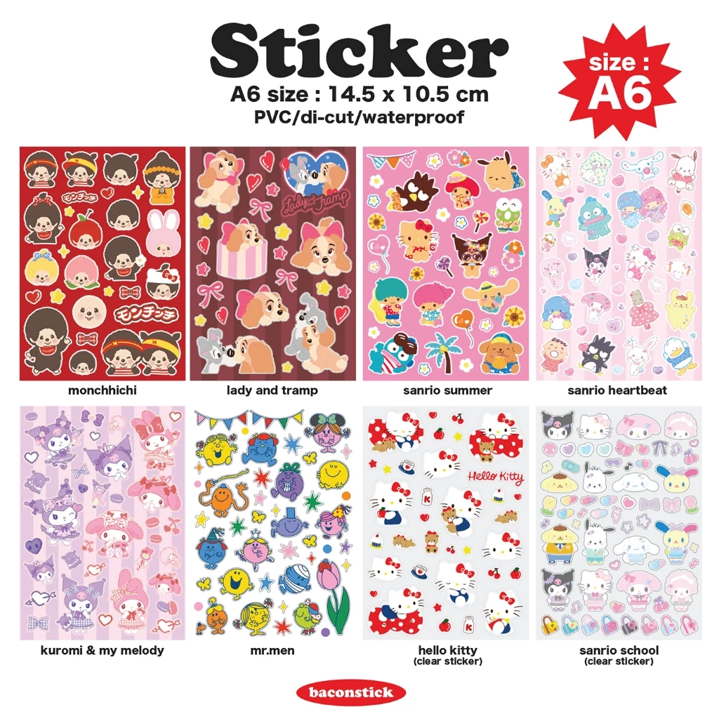 Sticker - size : A6 สติ๊กเกอร์