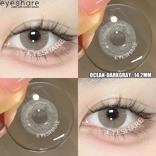 {COD}-AURORA/OCEAN คริสตัลคอนแทคเลนส์ 1 คู่ 14.2 มม.เลนส์สีเทาขนาดเล็กรายปีใช้คอนแทคเลนส์สีจัดส่งฟรี