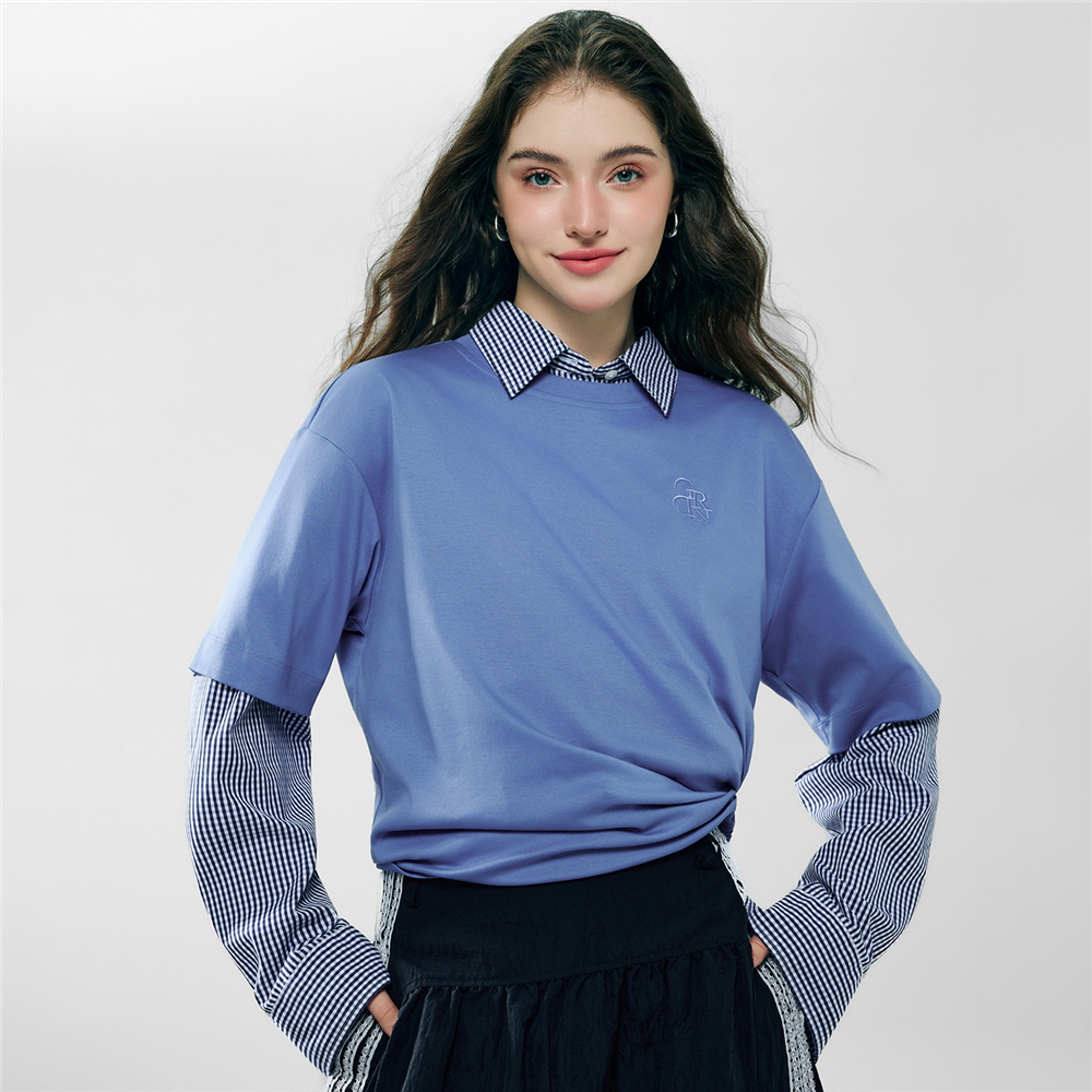 GIORDANO تيشيرت نسائي واسع Liquid Touch — صورة 4