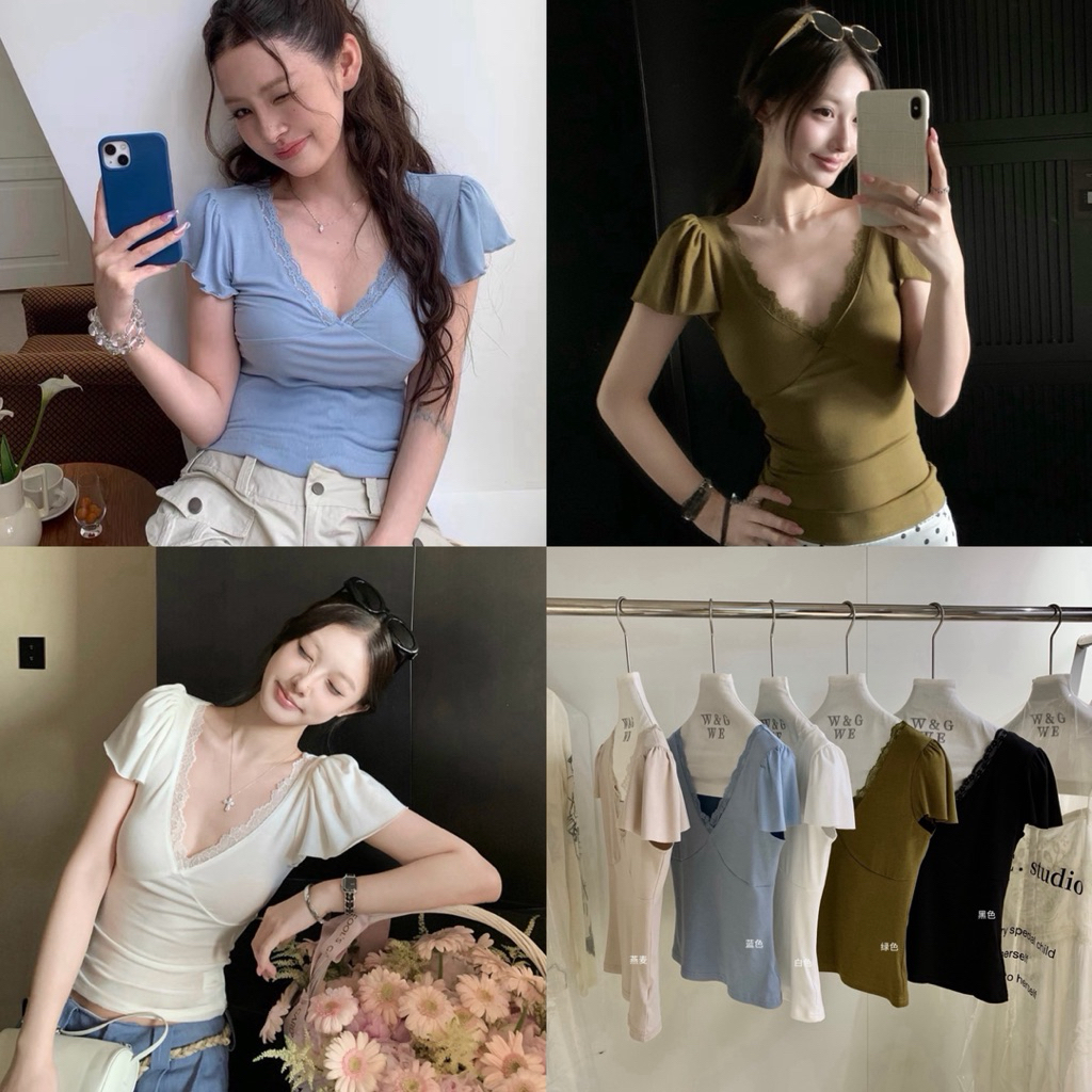 10467 🇰🇷  เสื้อแฟชั่น เนื้อผ้าเกรดดี เนื้อดี คุณภาพ WGWE  TAG : #WGWE 🇰🇷