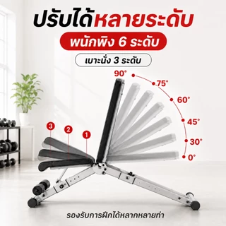 ม้านั่งดัมเบล ม้านั่งออกกำลังกายพับได้ SIT UP BENCH อเนกประสงค์ สำหรับซิทอัพและยกดัมเบล ที่บ้าน