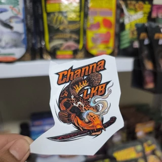 สติกเกอร์ติดตู้ปลา Channa LKB ลายปลาช่อนสวยงาม เกรดพรีเมี่ยม กันน้ำ กันแดด (Snakehead Fish Decals)ะ