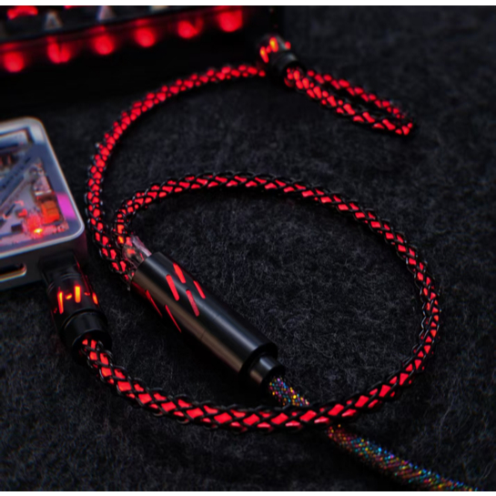 สายถัก Custom Coiled Cable 1-to-2 Crystral Copper 8K Polling Rate สำหรับคีย์บอร์ด และเมาส์ (Type A t
