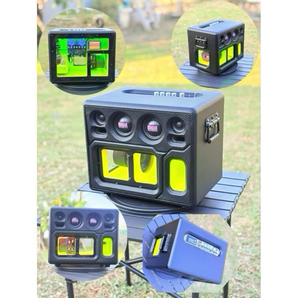 ลำโพง บูลธูท DIY กระแทกข้าง 4.5นิ้ว (มีของพร้อมส่ง)บอร์ด GEM แท้ กำลังขับรวม 200วัตต์