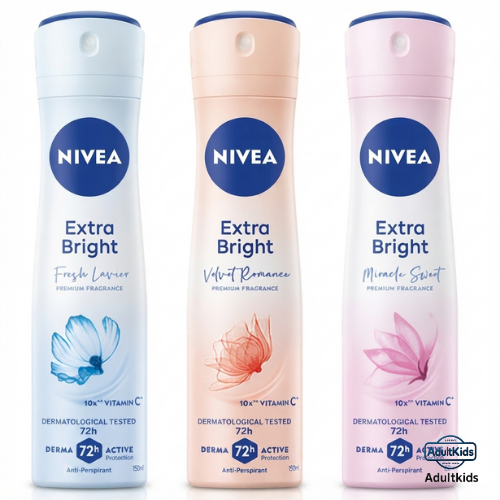 Nivea สเปรย์ ระงับ กลิ่นกาย นีเวีย เอ็กซ์ตร้า ไบรท์ พรีเมียม ฟราแก สเปรย์ 150 มล.