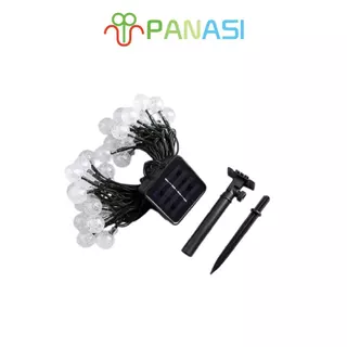 Panasi โคมไฟพลังงานโซล่าเซลล์ 50 LED 10 ม. ลูกแก้วไฟคริสต์มาสพลังงานโซล่าเซลล์ไฟพลังงานแสงอาทิตย์กลางแจ้ง