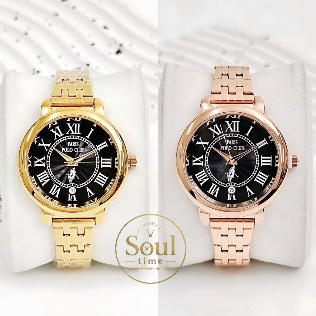 Polo Club Watch PPC-230304 นาฬิกาหญิง กันน้ำ หน้าปัด 36 มม. ของแท้ ประกันศูนย์ไทย 1 ปี