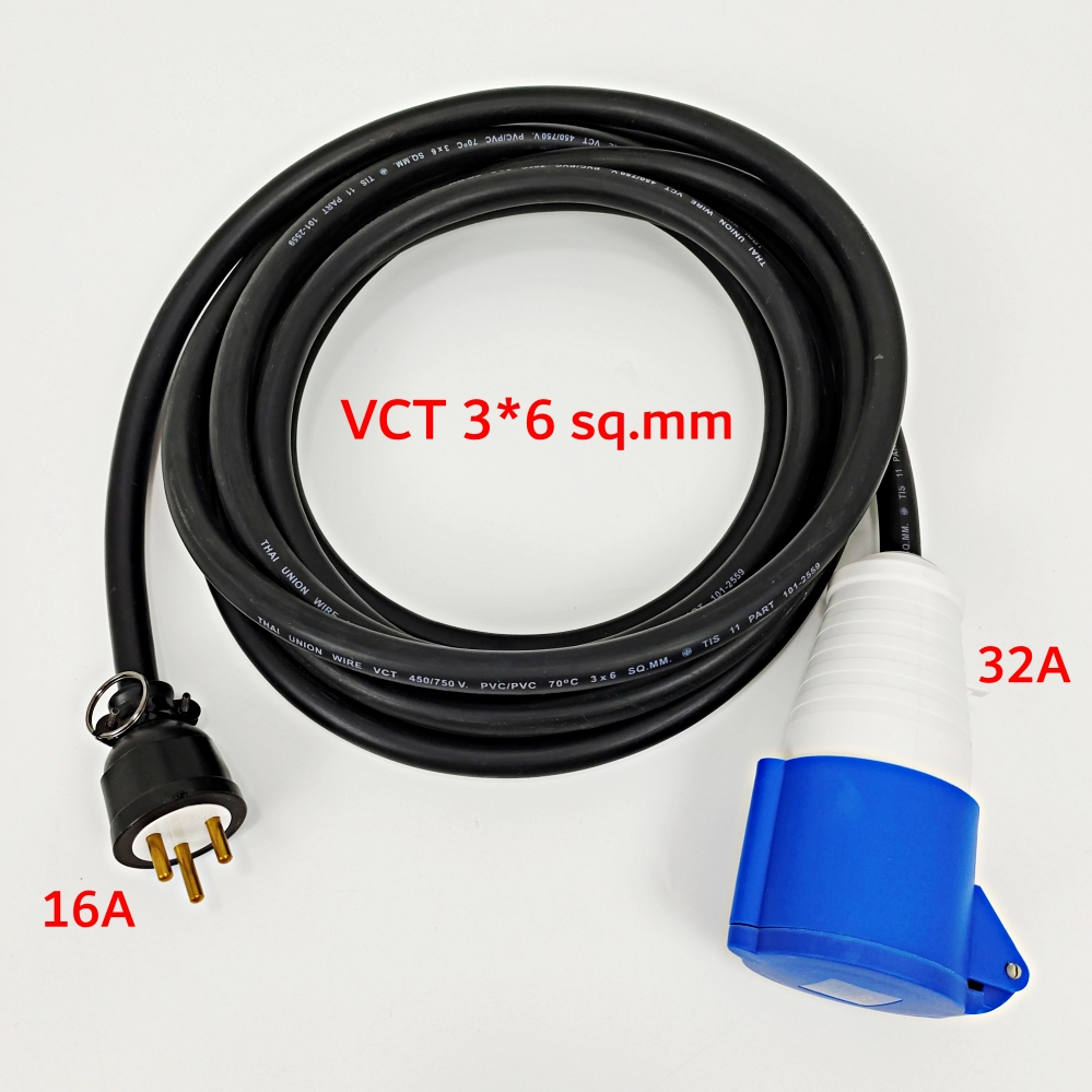 ปลั๊กพ่วงที่ชาร์จรถยนต์ไฟฟ้า รถยนต์ไฟฟ้า EV ปลั้กแปลง Power plug zencar 16A 32A adapter ปลั๊กพ่วง ปล