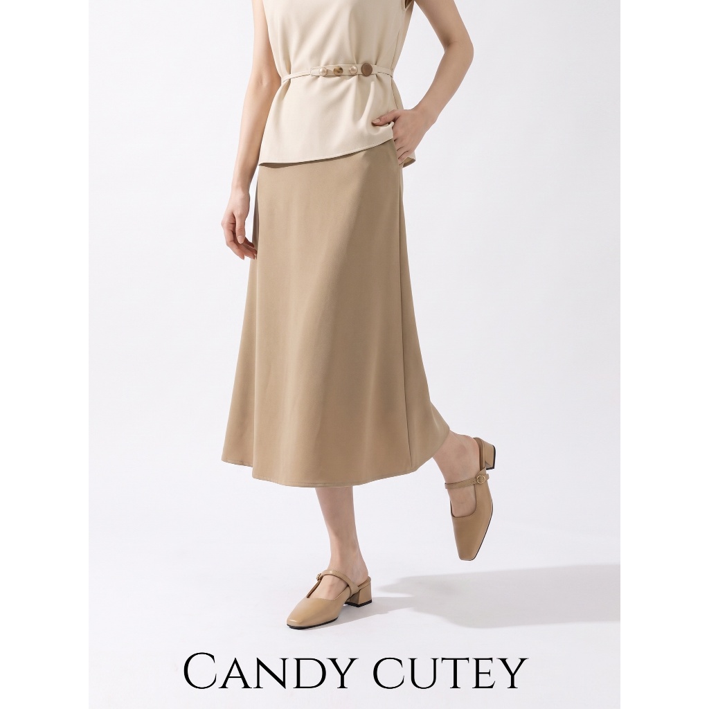 CandyCutey รองเท้าแตะแมรี่เจนส้นต่ำ แผ่นรองเท้านุ่มมาก รูปที่ 4