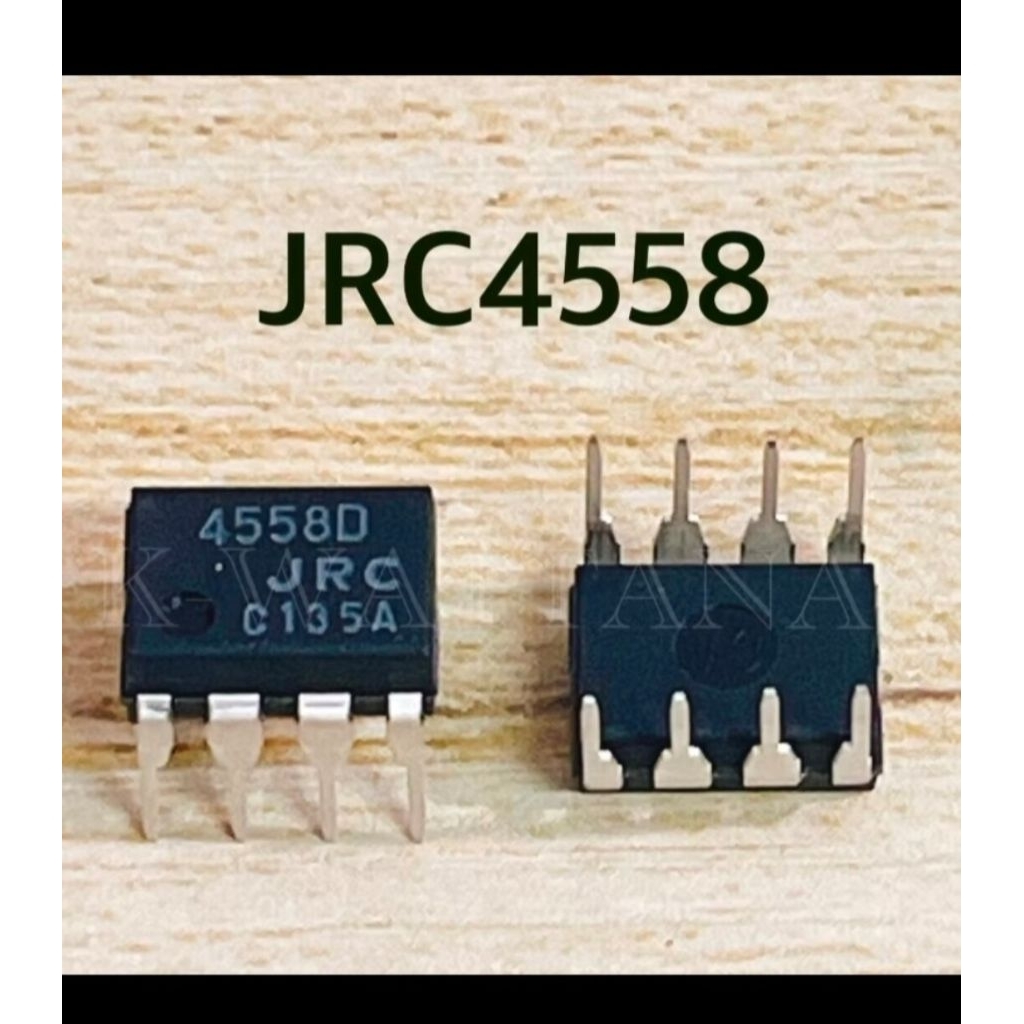 จำนวน5ตัว ic ไอซี ยี่ห้อ jrc  เบอร์4558 เตรื่องขยายเสียง แอมป์