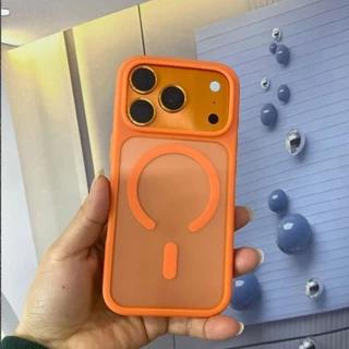 เปลี่ยนลุคเป็น 17 Pro Max สำหรับ iPhone 16 15 14 Pro Max พร้อมป้องกันเลนส์ วัสดุอะคริลิค ผิวด้าน กรณีโทรศัพท์แม่เหล็ก