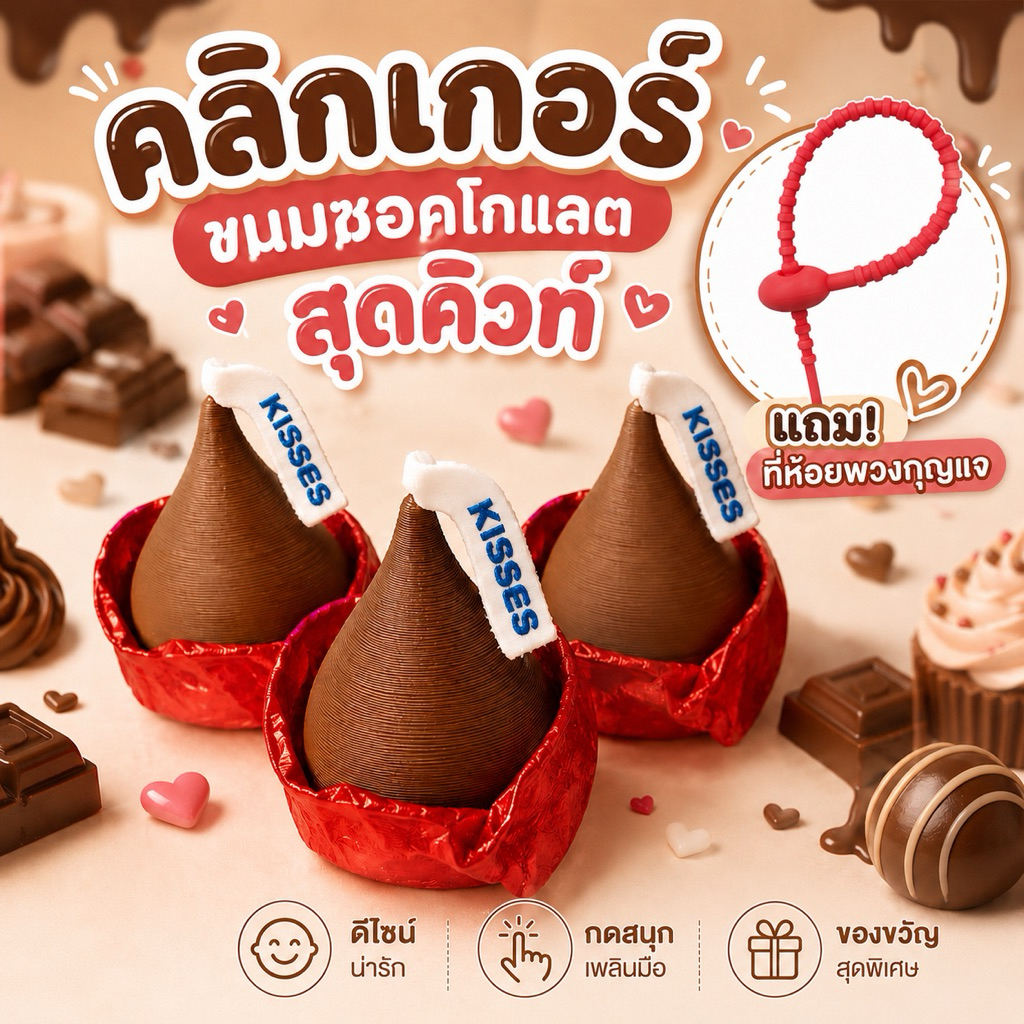 คลิกเกอร์ชอคโกแลตสุดคิวท์ Chocolate Clicker น่ารัก